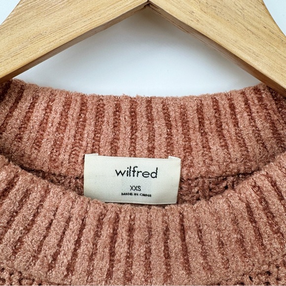 Aritzia Wilfred Essential Chenille Crewneck Ribbed Sweater Women’s XXS Fall Chic - Picture 11 of 13